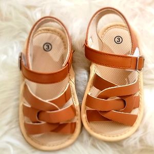 Super cute brown baby sandals